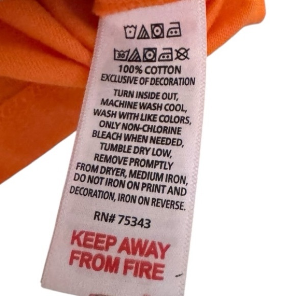 Spooky Night Halloween Unicorn Top Girls XS (4) Long Sleeve Orange Glitter Tee - Picture 3 of 5